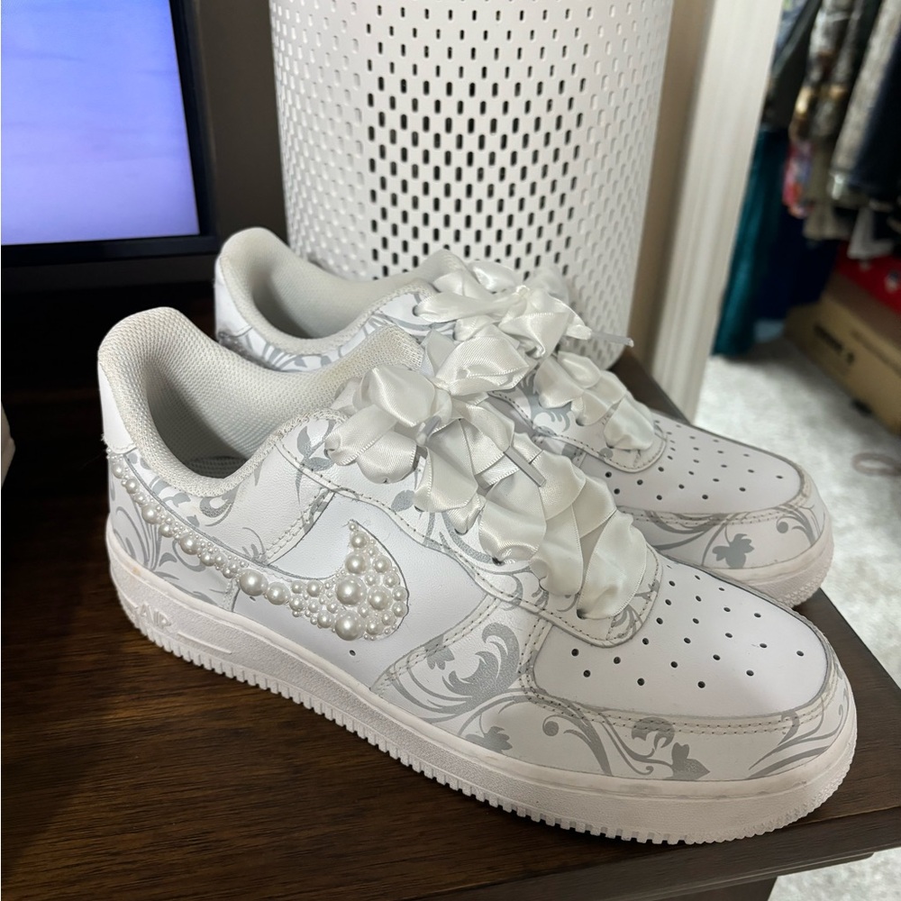 Handmade pearl Nikes